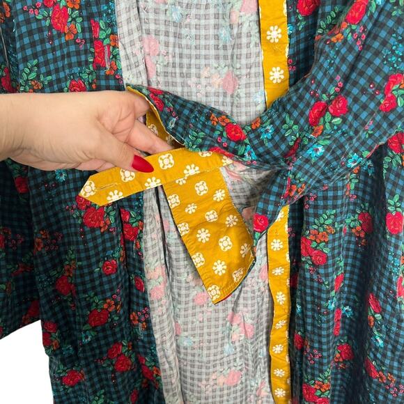 Matilda Jane Fa La La Shirt Dress Layering Top FLAW Gingham Plaid Rose Medium - Picture 5 of 7